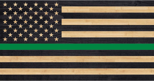 armed forces federal agents thin green line charred wood american flag