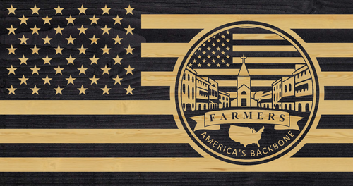 I Support My Local Farmers rustic flag, farmers america's backbone custom plaque flag
