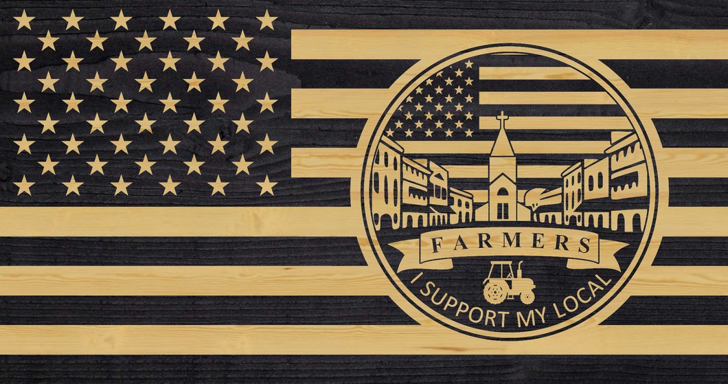 I Support My Local Farmers custom flag, custom farmer american flag