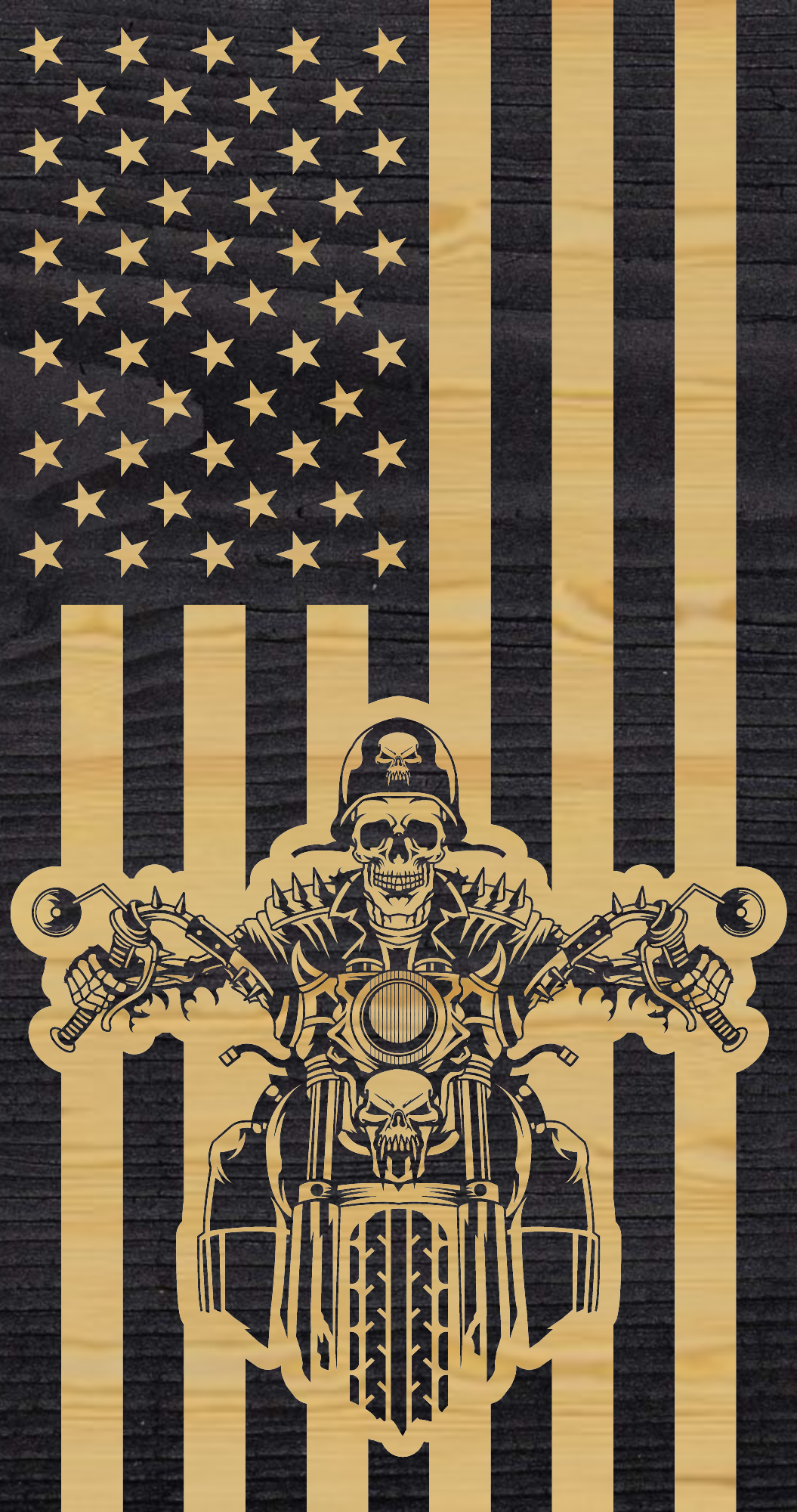biker flag, motorcycle custom flag, rustic skull biker american flag