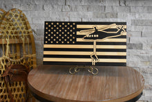 Load image into Gallery viewer, Staged photo of flag with engraving a search and rescue team