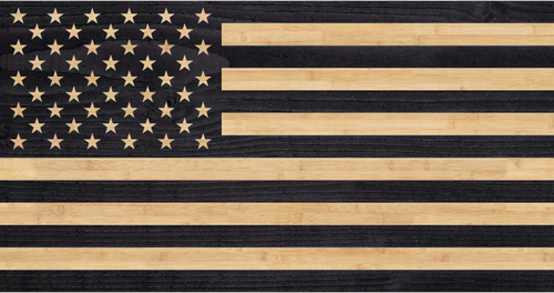 custom charred wood American flag, wood flag made in USA