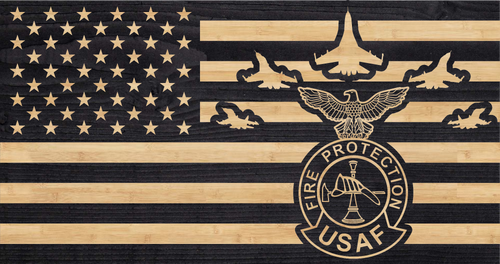 USAF Logo overlaid on the USA Flag